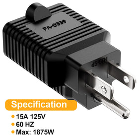 Plugrand 5-pack AC adapter set ideal for home, travel, or campsite