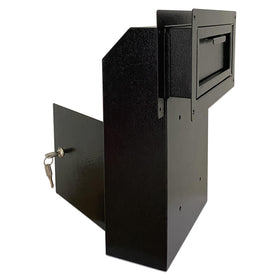 Plugsharge Door Drop Box front view shows secure door-mount design for easy mail access.