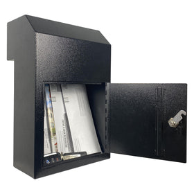 Plugsharge door-drop box mounted on door shows dual-access.