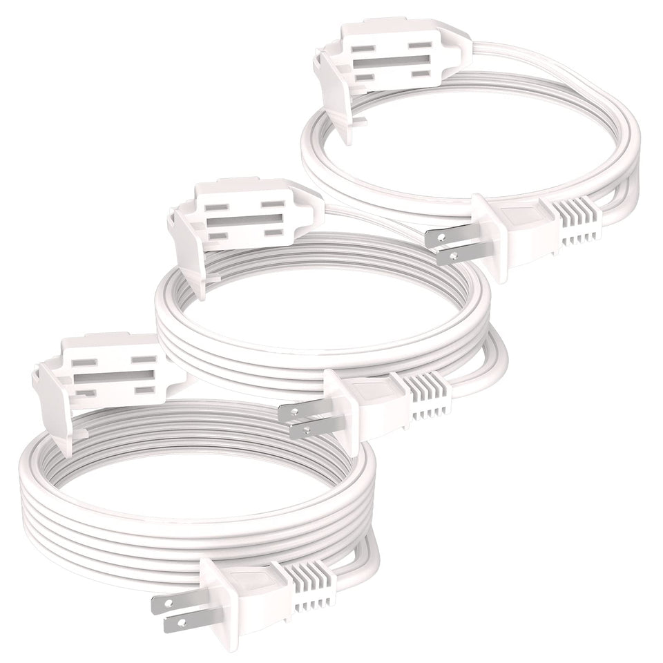 PLUGTUL 3-pack indoor extension cords unite outlets for a tidy home or office