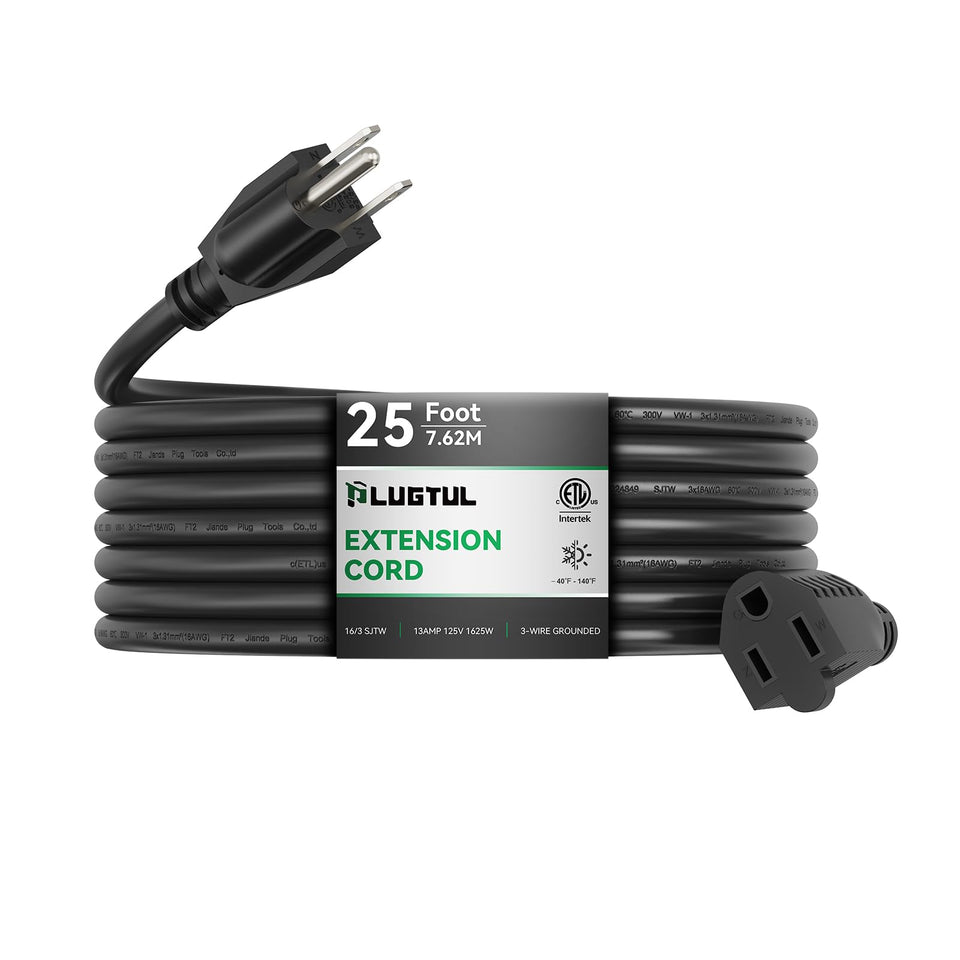 PLUGTUL outdoor extension cord 25ft for reliable outdoor power access