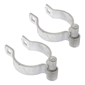 Plum Fittings galvanized finish hinge close-up highlighting rust resistance for long-lasting use.