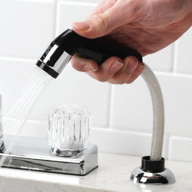Plumb Craft includes spray head guide and hose for simple installation