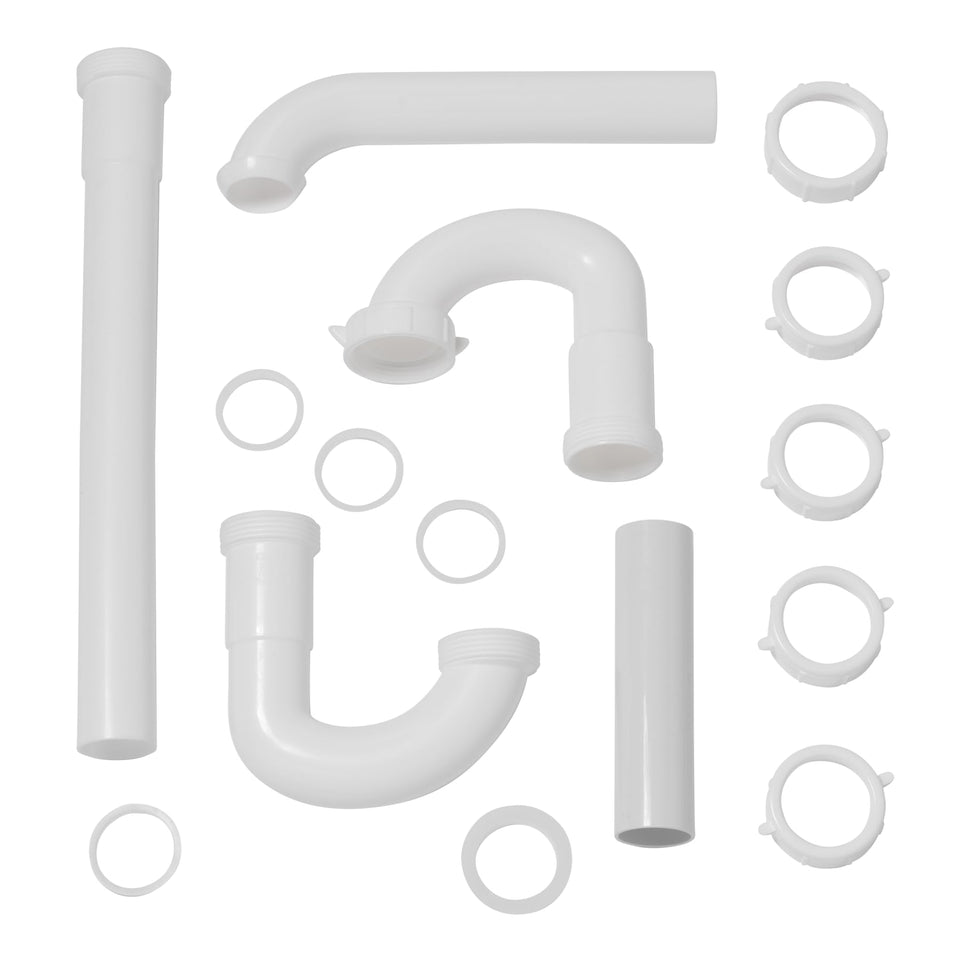 PlumbCraft Waxman 15-piece kit main view for versatile bathroom drain repairs.