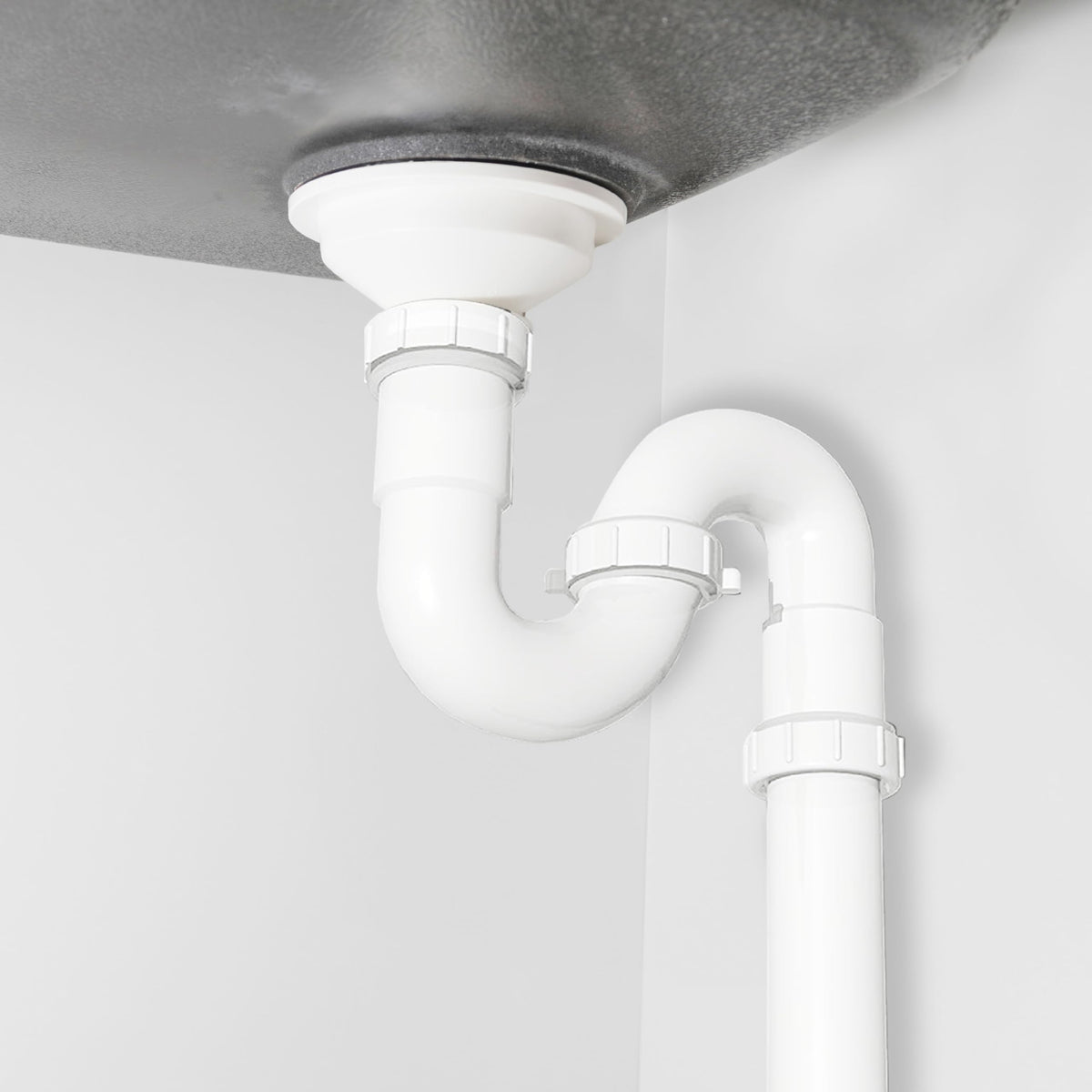 PlumbCraft Waxman female J-bend component for versatile sink drainage options.