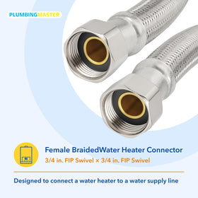 PLUMBINGMASTER 3/4-inch FIP swivel ends enable quick, secure bathroom connections