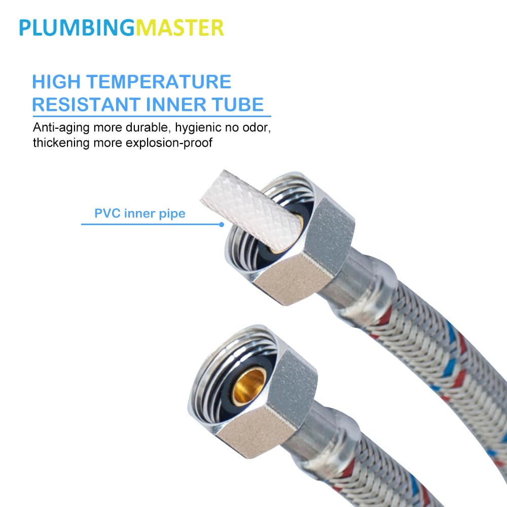 PLUMBINGMASTER NSF and cUPC certified hose for safe hot and cold water.
