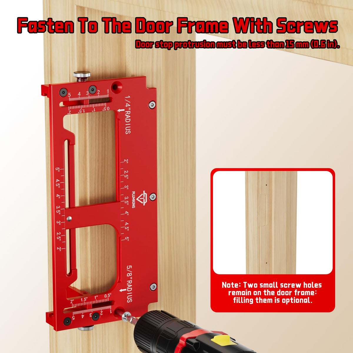 Plumking anodized hinge template showing durability and deformation resistance