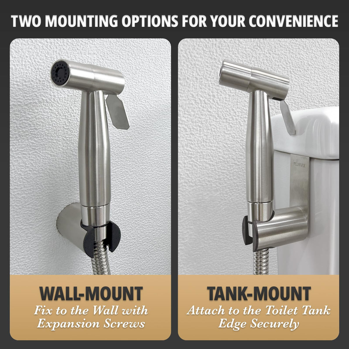 Plurvix bidet sprayer brass T-valve showing sturdy leak prevention and smooth control.