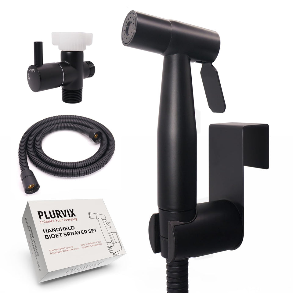 Plurvix handheld bidet sprayer assembly for easy bathroom upgrade