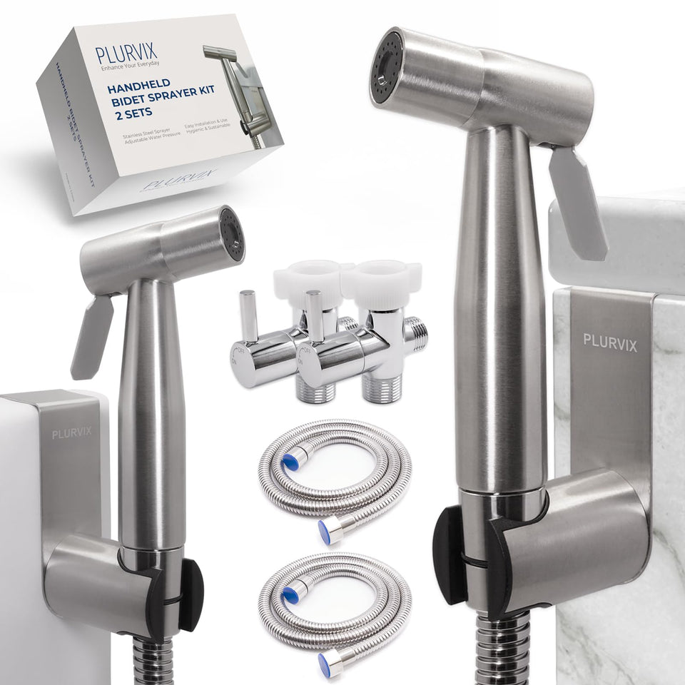 Plurvix bidet sprayer hose assembly showing easy connect and smooth operation for daily cleaning.