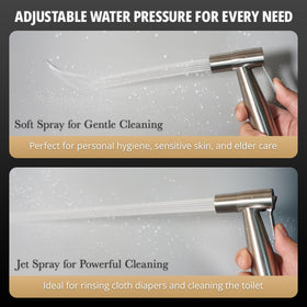Plurvix bidet sprayer with premium stainless steel build suitable for daily bathroom use.