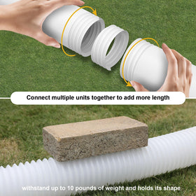 PlusGutter 68-inch extendable pipe reaches distant drainage points