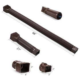 Plusgutter screws included ensure secure mounting on downspouts.