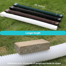 Plusgutter adapters in two sizes fit multiple downspout types.