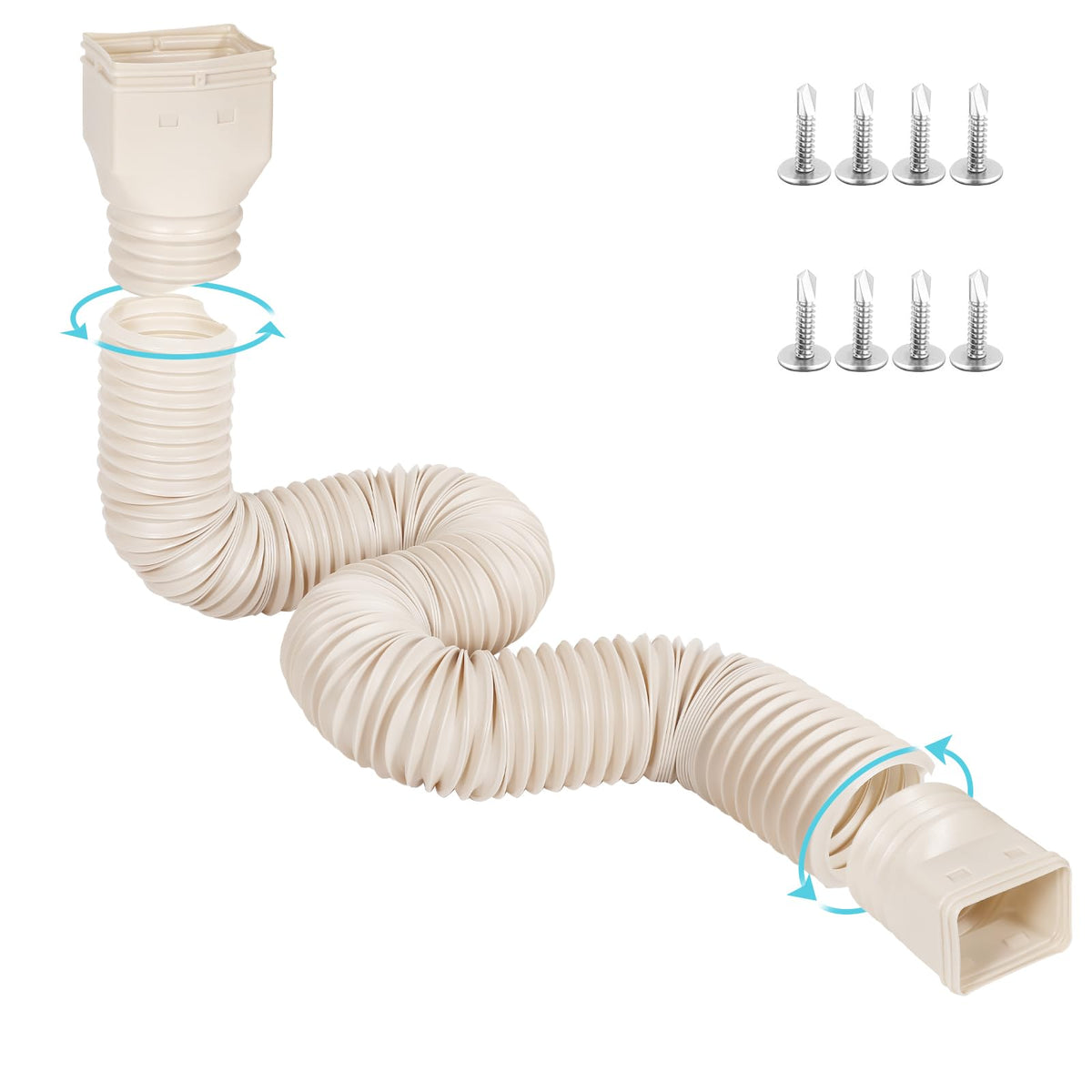 PlusGutter downspout extender fully extended to 11.5 feet for efficient drainage