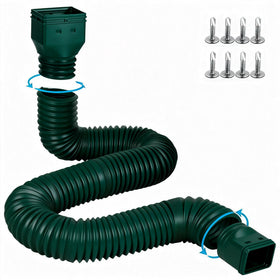 PlusGutter downspout extender in extended length channels water away from foundations.