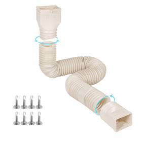 PlusGutter downspout extender in action extending from 21 to 68 inches for versatile drainage.