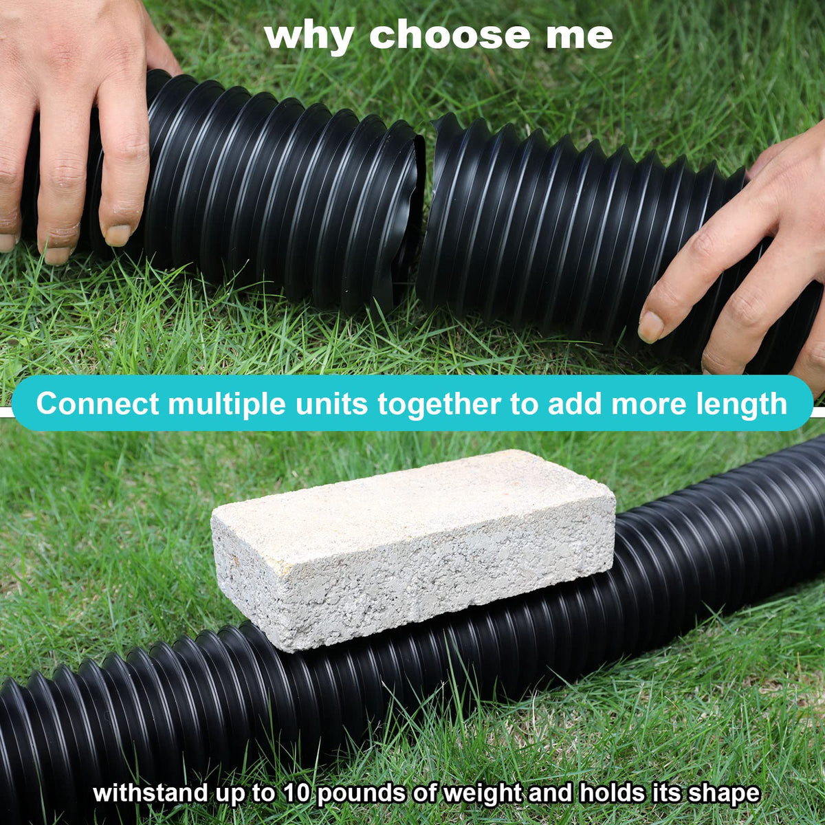 plusgutter extender adapters for 2x3 and 3x4 inch downspouts for compatibility.