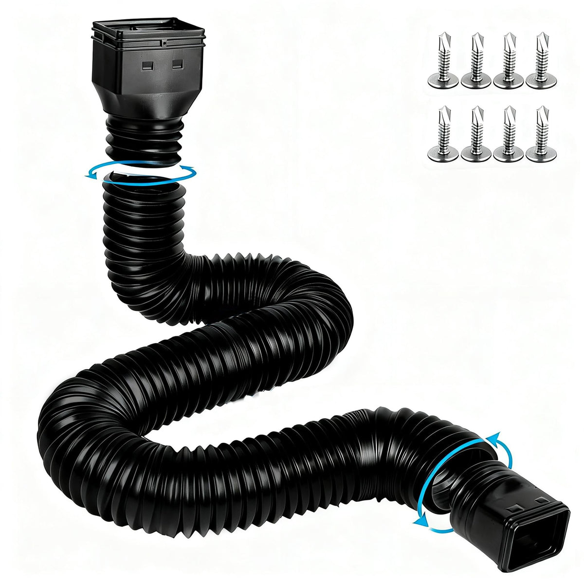 plusgutter downspout extender extendable from 3.4 ft to 16.5 ft for versatile rain drainage.