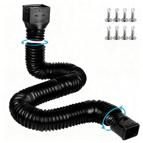 plusgutter downspout extender extendable from 3.4 ft to 16.5 ft for versatile rain drainage.
