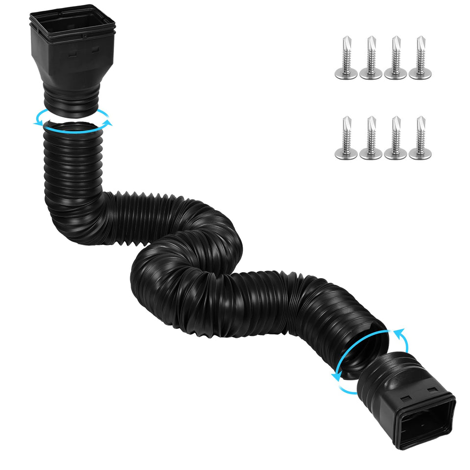 Plusgutter downspout extender extended to 11.5 ft for long drainage