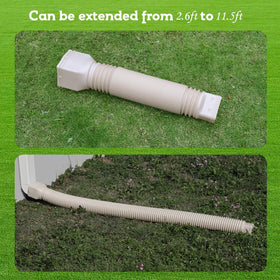 PlusGutter flexible extender bends easily and retains shape after installation