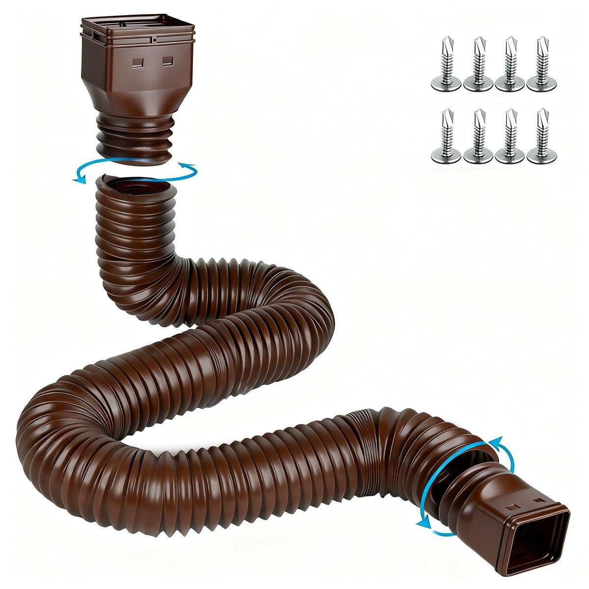 Plusgutter downspout extender fully extended for versatile rain drainage