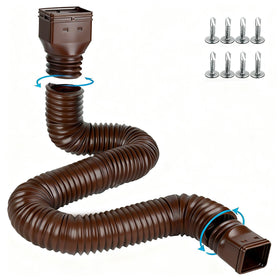 Plusgutter downspout extender fully extended for versatile rain drainage