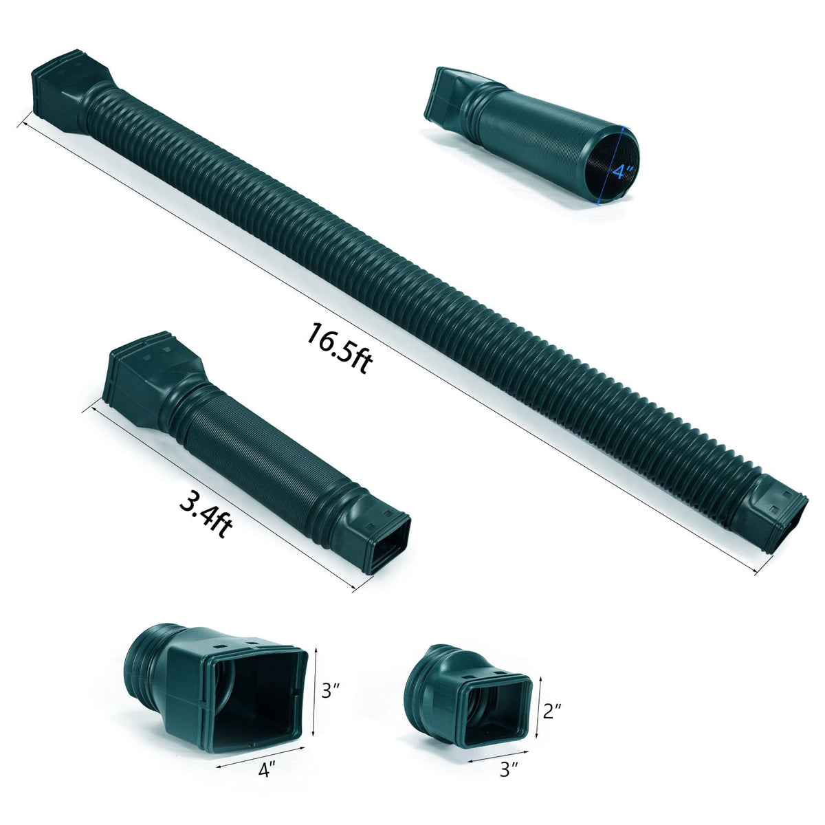 PlusGutter package includes screws and adapters for quick, secure installation.