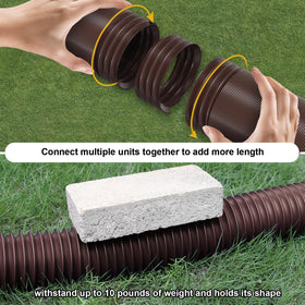 Plusgutter connector secures two pipes for seamless drainage connections