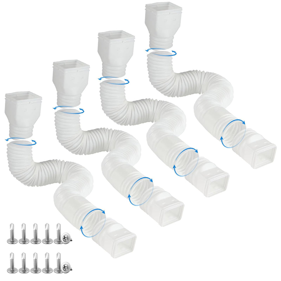Plusgutter downspout extensions extendable length enables versatile drainage setups.