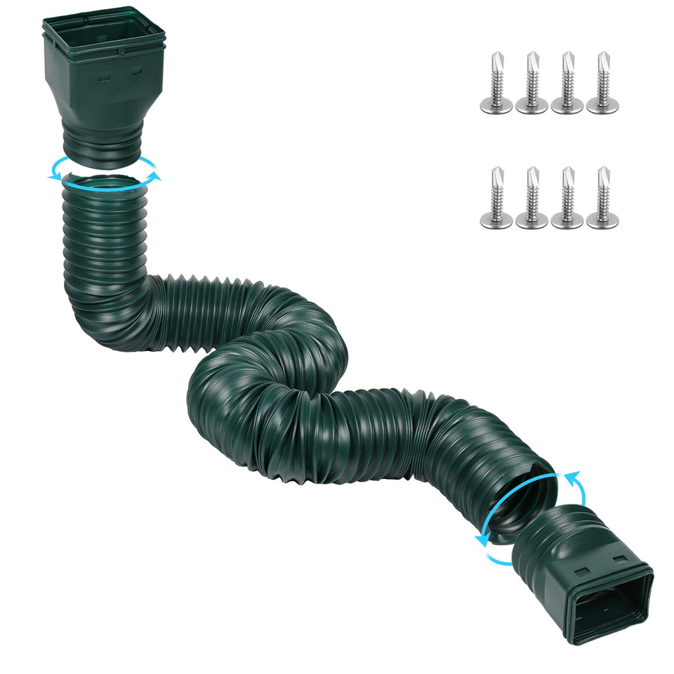 Plusgutter downspout extensions flexible-extendable for adaptable drainage lengths