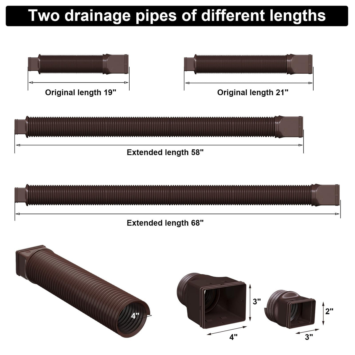 Plusgutter downspout extensions flex and recover after bends in harsh weather