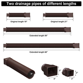 Plusgutter downspout extensions flex and recover after bends in harsh weather