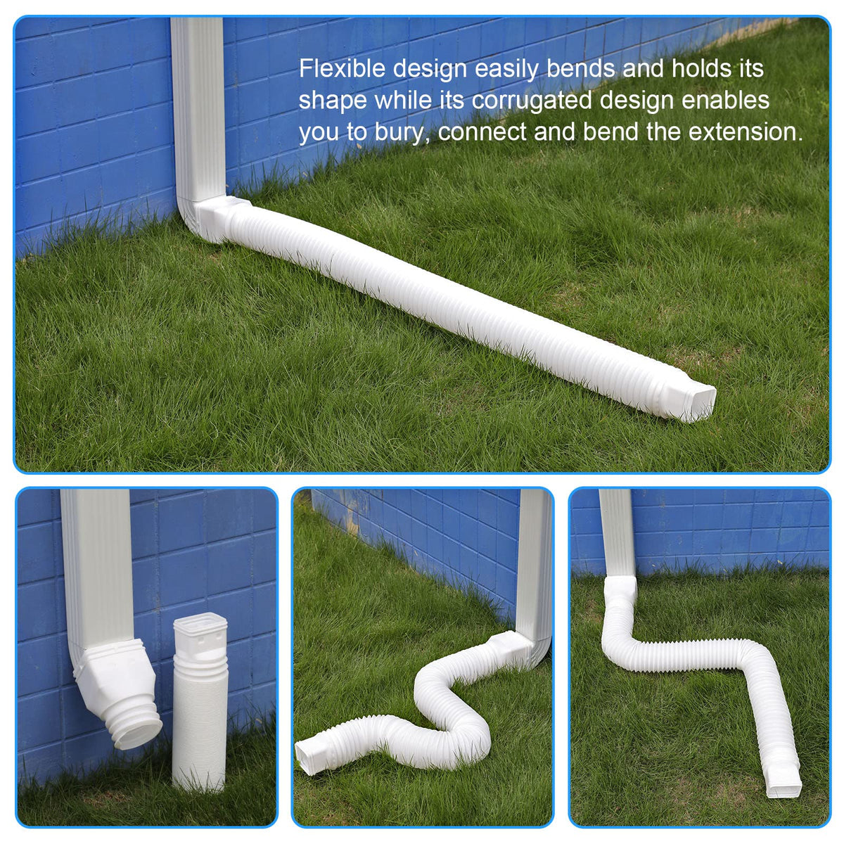 Plusgutter flexible bend shows easy installation and reshaping after handling