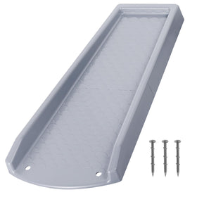 Plusgutter downspout splash block assembly demonstrates durable water diversion for foundations.