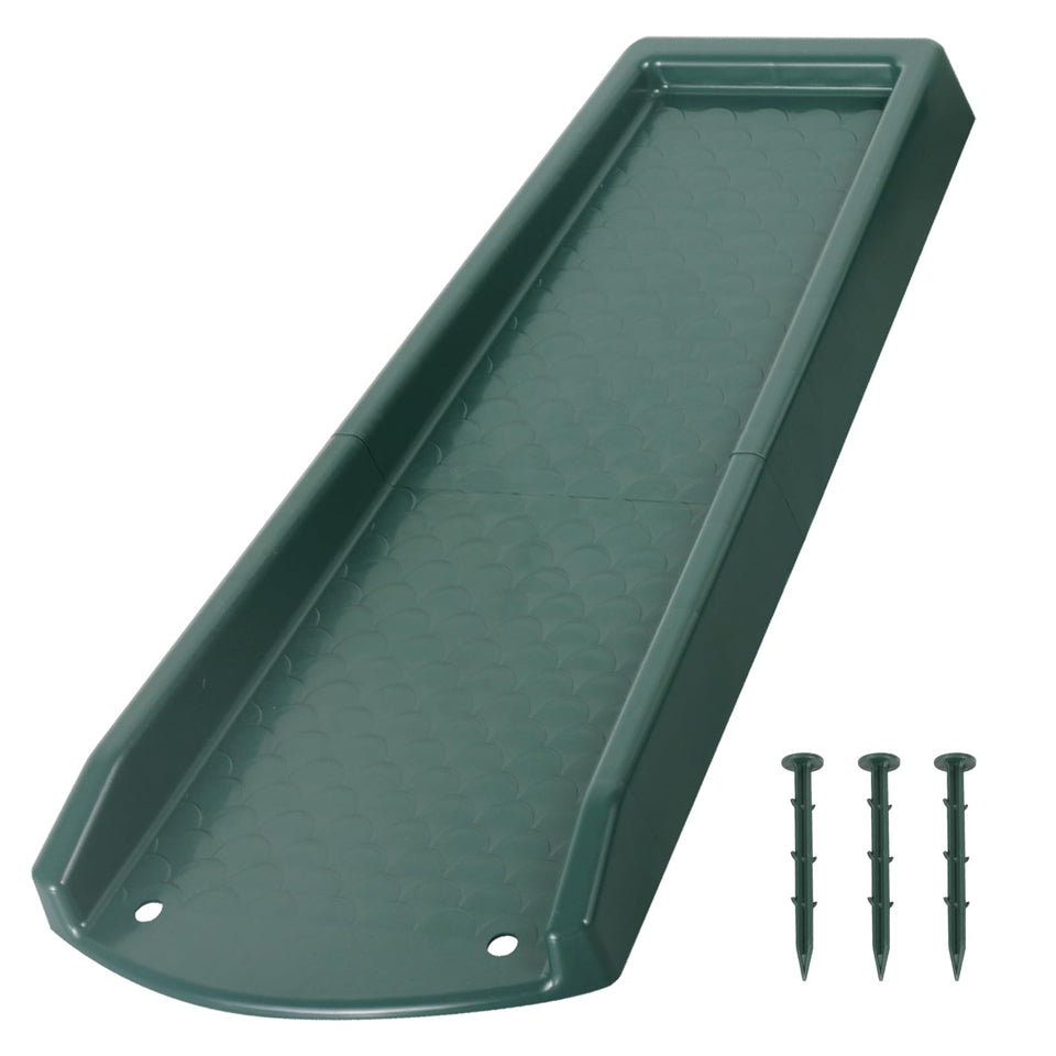 PlusGutter splash block front view demonstrates durable construction for reliable water diversion.