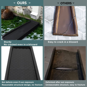 Easy installation step of Plusgutter splash block demonstrates quick setup.