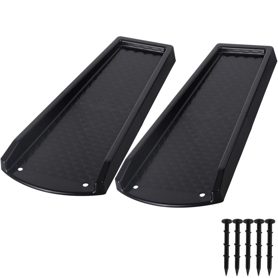 Plusgutter downspout splash block, side view, durable protection for your foundation.