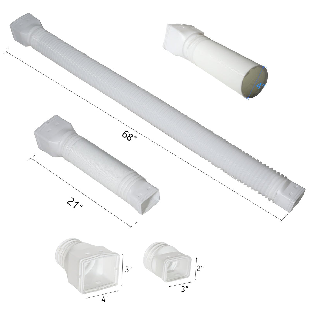 Plusgutter system withstands weather, cold and heat, maintaining shape over time.