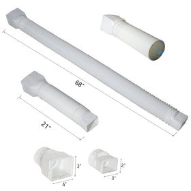 Plusgutter system withstands weather, cold and heat, maintaining shape over time.