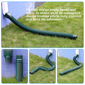 PlusGutter Green1-Pack connectors compatible with multiple downspout sizes for versatility