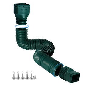 PlusGutter Green1-Pack downspout extensions extend drainage to protect foundations