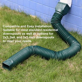 PlusGutter Green1-Pack flexible bend resists cold and sun without warping