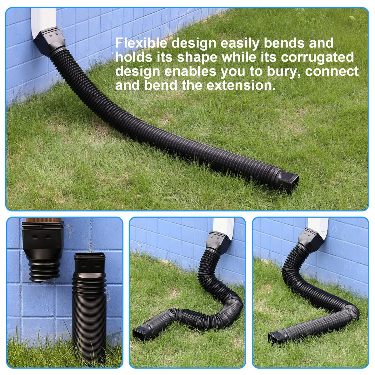 Plusgutter rain drain pipes bundle ready for quick installation