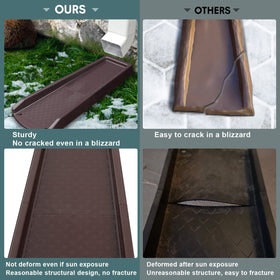 Plusgutter splicing design downspout block enables easy setup and storage efficiency.