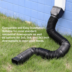 Outdoor-ready PlusGutter extension resists weather, keeping drainage intact