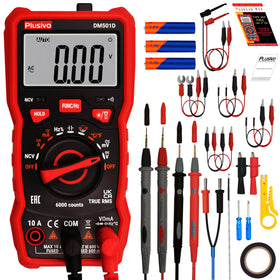 Plusivo multimeter with 6000 counts display for quick voltage and current readings