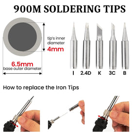 Plusivo Soldering Kit tips set supports clean, reliable solder joints for beginners and pros